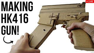 Building cardboard hk416 gun! Live 🔴