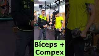 #1👉BÍCEPS y COMPEX. Ejercicio con MANCUERNA y electroestimulación muscular (ejemplo 1)