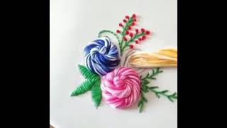 Easy  and beautiful embroidery  flower design