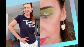 Summer Look # 2 with lime green glitter