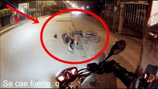 Caída fuerte en Bicicleta | Borracho me Trollea | Rodando en GSR 600 Suzuki | Go pro Hero 2