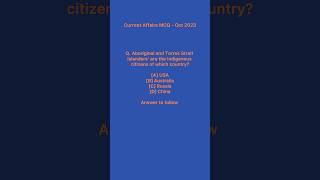 Aboriginal and Torres Strait Islanders belong to? #currentaffairs #bankpo #upsc #ssc