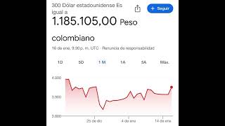 Cuánto son 300 dólares en pesos colombianos 2024