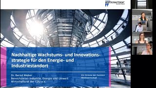 Nachhaltige Wachstums- und Innovationsstrategie für den Energie- und Industriestandort (B.Weber)