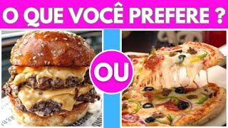 O QUE VOCÊ PREFERE? HAMBÚRGUER 🍔 OU PIZZA 🍕? #quiz #jogodasescolhas