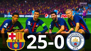 MESSI, RONALDO, MBAPPE, NEYMAR, ALL STARS | BARCELONA 25-0 MAN CITY