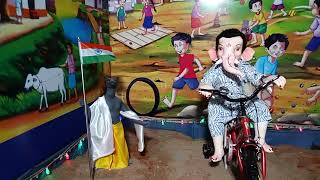 GANESHJI ON CYCLE AT MANIYASA  NR SEVENTH DAY SCHOOL #ganpati #vlog