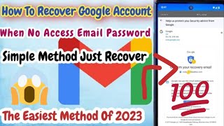 How To Recover GMAIL ACCOUNT 2023 | Google ACCOUNT RECOVERY Without Any Verification Latest Update