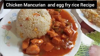 chicken mancurian and egg fry chines rice  racipe very tasty