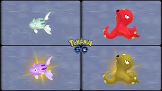 Pokemon Go: Evolving Normal & Shiny Remoraid into Normal & Shiny Octillery