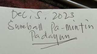 Padayun sa Sureball Pamintin December 5,2023