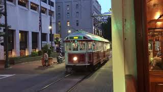 Riding Memphis Streetcars on a summer evening