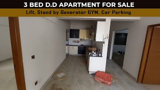 3 BED D.D Apartment For SALE 5th Floor I Lift I 13-D/3 Gulshan-e-Iqbal Karachi I GYM I Parking