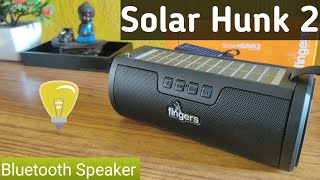 Fingers Solar Hunk 2  Portable Bluetooth Speaker Review #bluetooth #speaker #solar