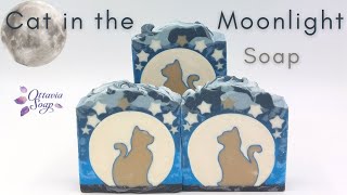 Cat in the Moonlight soap   – Soap making tutorial – SUBTITLED