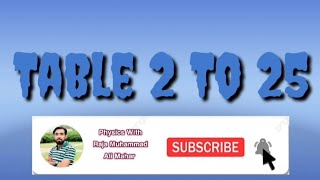 Table 2 To 25 Animations Video #physicswallah #physics #mathematics #kidsmaths #kidslove