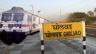 Freight and passenger trains on action at Gholvad !!!