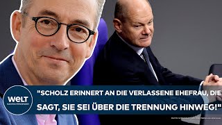 BUNDESTAG: "Scholz erinnert an die verlassene Ehefrau, die sagt, sie sei über die Trennung hinweg!"