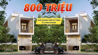 Nhà Khung Thép 2.5 Tầng 800 Triệu Ở Kết Hợp Kinh Doanh Tại Hòa Bình