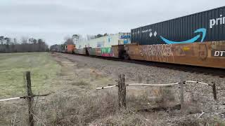 Cloudy and cold day at jones crossing with the happy engineer on CSX I031 3/24/22