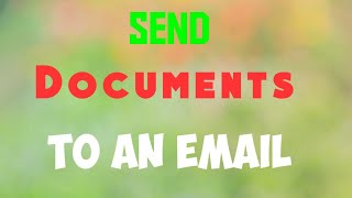 Document Scanner: How to send documents to an email address