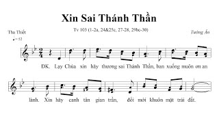 Xin Sai Thánh Thần - Thánh Vịnh 103 (Sáng Tác: Tường Ân) - Ca len di | Lyrics