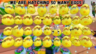 WE GOT TO HATCH SO MANY EGGS! pet sim 99