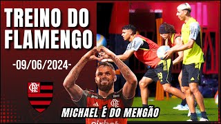 Treino de hoje Flamengo preparação pro jogo contra o Grêmio! Michael fechado com Mengão?