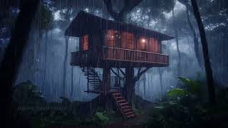 6 hour thunder rain sounds for sleeping | pure relaxing vibes  #heavyrainsound