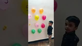 The joy of kid playing number balloons popping | Fun and educational video #game #numbers