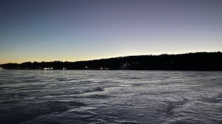 Maine ice fishing Maranacook Lake part 2 #fishing #maineoutdooradventures