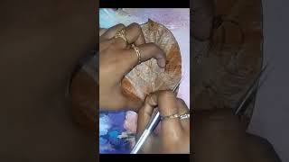 💑Valentine's day special💑❤leaf cutting art❤||❤cute couple❤||leaf#shortvideo#karabi#viralvideo#viral