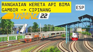 RANGKAIAN KERETA API BIMA PULANG KE CIPINANG | TRAINZ SIMULATOR INDONESIA