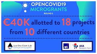 OpenCovid19 Initiative Global Community Call #30: Meet the winners of the 5th JOGL Microgrant round