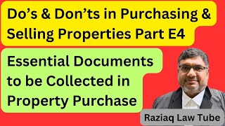 Do's and Don'ts in Purchasing and Selling Property, - சொத்து வாங்க விற்கும்போது கவனிக்க வேண்டியவை E6