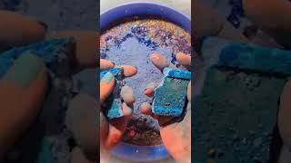 Water crush with sparkles & soft gym chalk reforms. #satisfying #pleasesubscribe 💙🩷