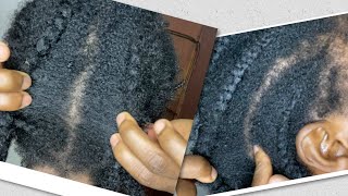 TAKE DOWN MY 2 MONTHS OLD CORNROWS// JE DÉFAIS MES NATTES VIELLES DE 2 MOIS