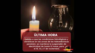 🔴#UltimaHora - #Ecuador🇪🇨 ▶️ Continuarán cortes de energía electrica de hasta 12 horas.