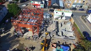 Royal Berkshire Fire and Rescue Service, Crowthorne Fire Station. Aerial Video September 2019