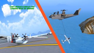 Can you take off belly landed plane again in Turboprop Flight Simulator?