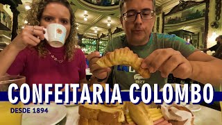 Tradicional Café Especial na Confeitaria Colombo que existe desde 1894