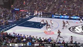 NBA2K25 - My NBA Franchise - Spurs vs Mavericks LIVE (Last 2 minutes)