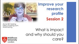 Research Profile 2: What is impact and why should you care?