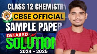 chemistry class 12 😵😵!! sample paper 2024-2025 !! #cbsesamplepaper2025  #chemistrysamplepapper#cbse