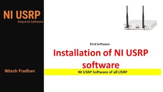 NI USRP Software Installation (NI USRP) Part -1