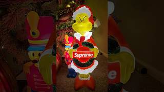 UNBOXING SUPREME 3-FOOT GRINCH #🔥🎄 #fyp #supreme #grinch