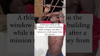 Divine Intervention: Burglar Trapped in Church Window While Stealing  #shorts #shortsviral