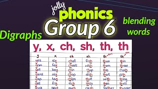 jolly phonics group 6 | phonics group 6 words. Phonics sounds with words