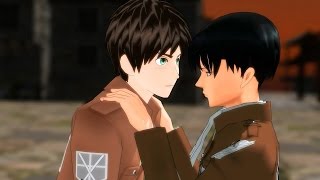 MMD SNK "Goodbye Kiss" Eren x Levi Ereri Attack On Titan funny AOT meme animation