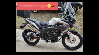 Probando Escape AKRAPOVIC en la Adventure 250 FI akt | zongshen rx3 🤩💥🔥